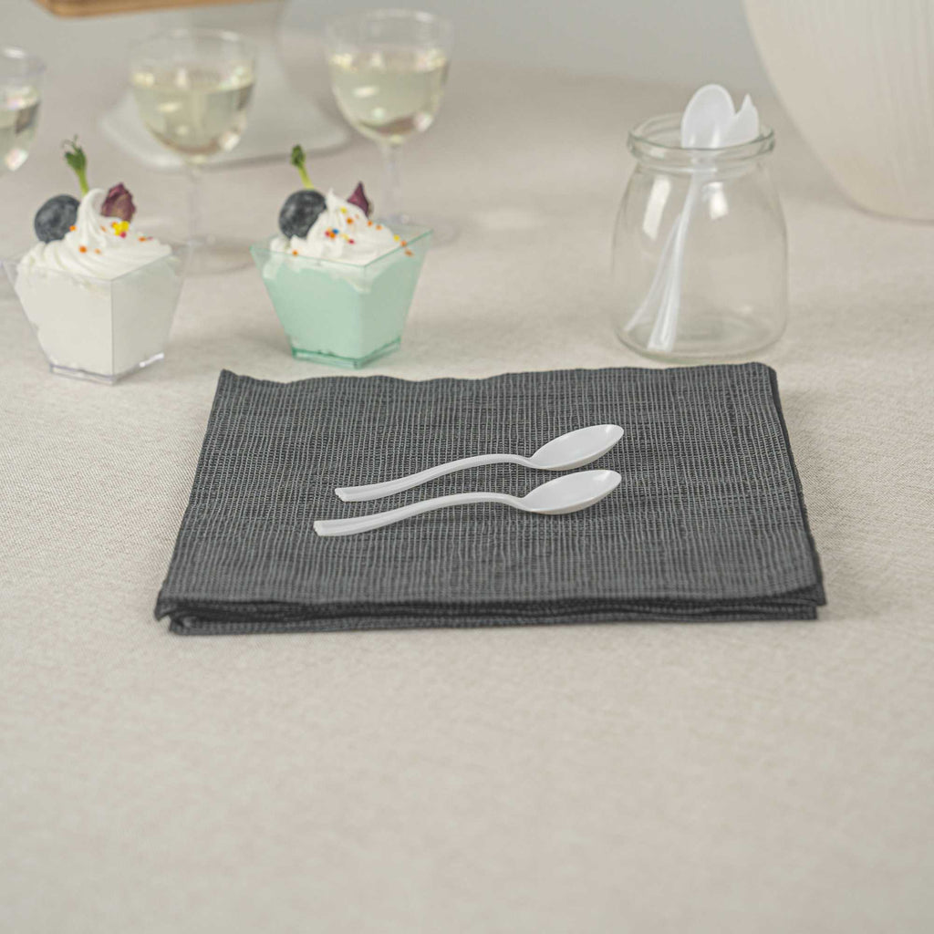 Mini Serve White Plastic Mini Spoon - 4" - 500 count box