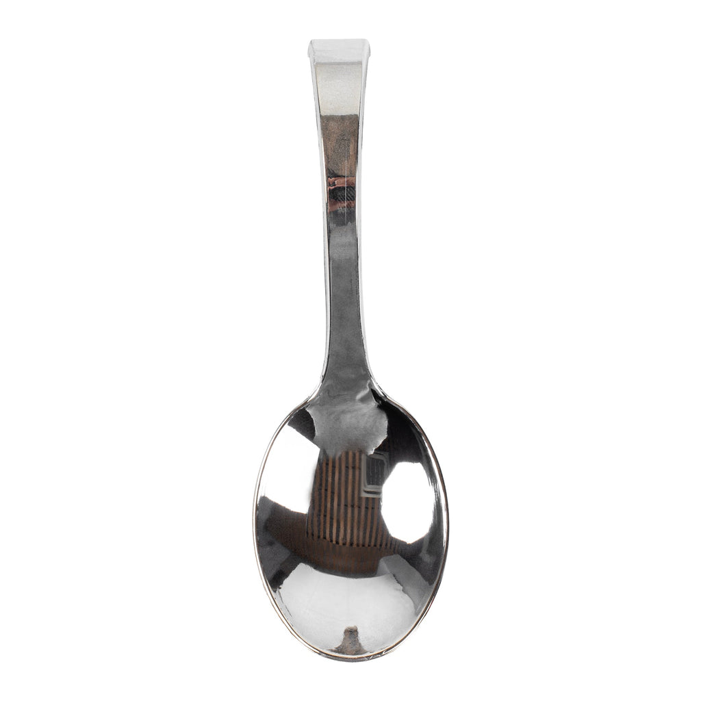 Mini Serve Silver Plastic Curly Tasting Spoon - 4" x 1" x 1 1/2" - 100 count box