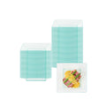 Mini Serve Square Seagreen Plastic Plate - 4 1/4" x 4 1/4" x 1/2" - 100 count box