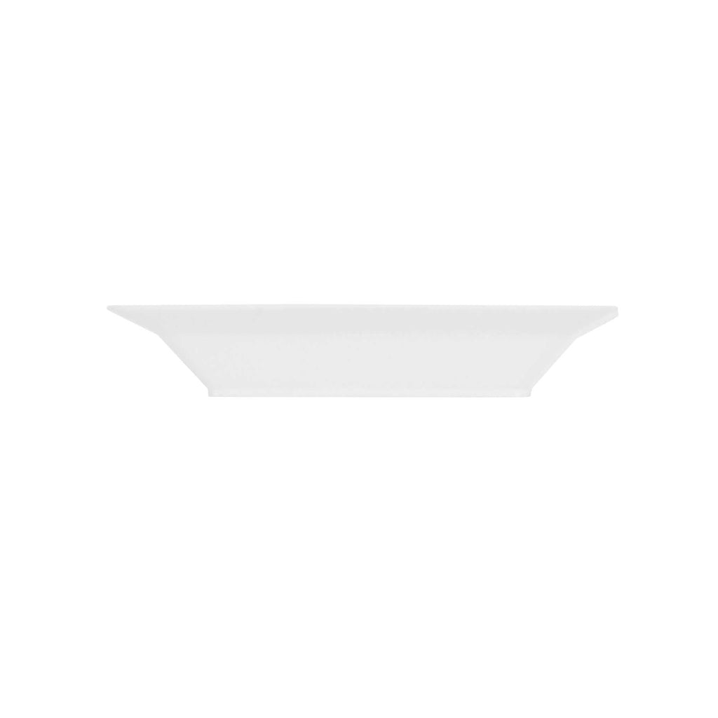 Mini Serve Square White Plastic Plate - 4 1/4" x 4 1/4" x 1/2" - 100 count box