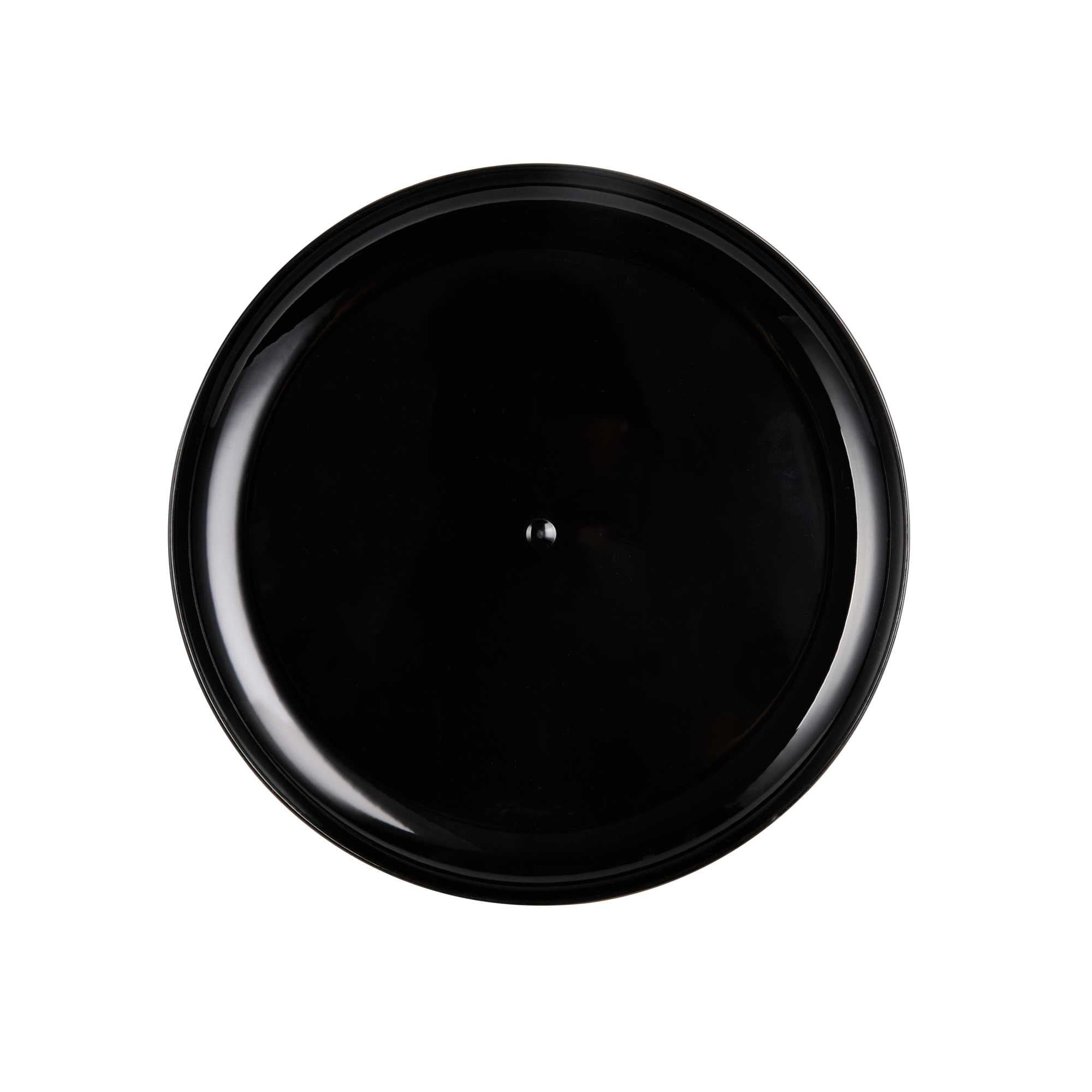 Maxi Serve Round Black Plastic Elegant Plate - 9" x 9" x 1/2" - 100 count box