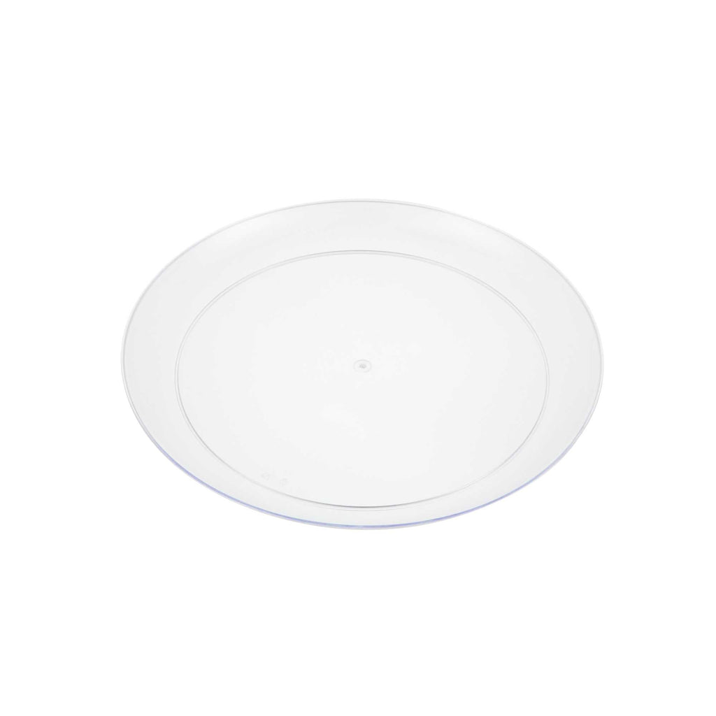 Maxi Serve Round Clear Plastic Elegant Plate - 9" x 9" x 1/2" - 100 count box