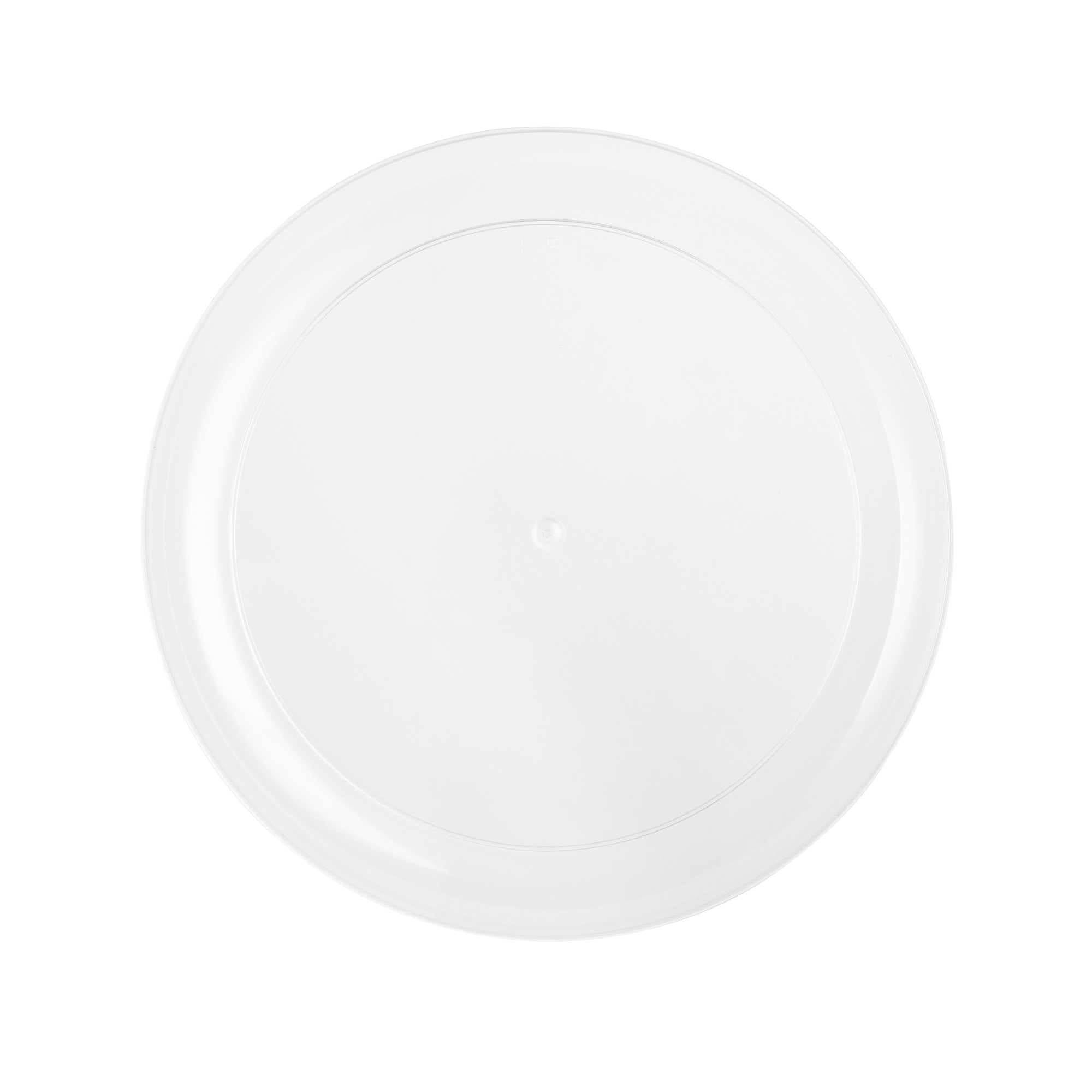 Maxi Serve Round Clear Plastic Elegant Plate - 9" x 9" x 1/2" - 100 count box