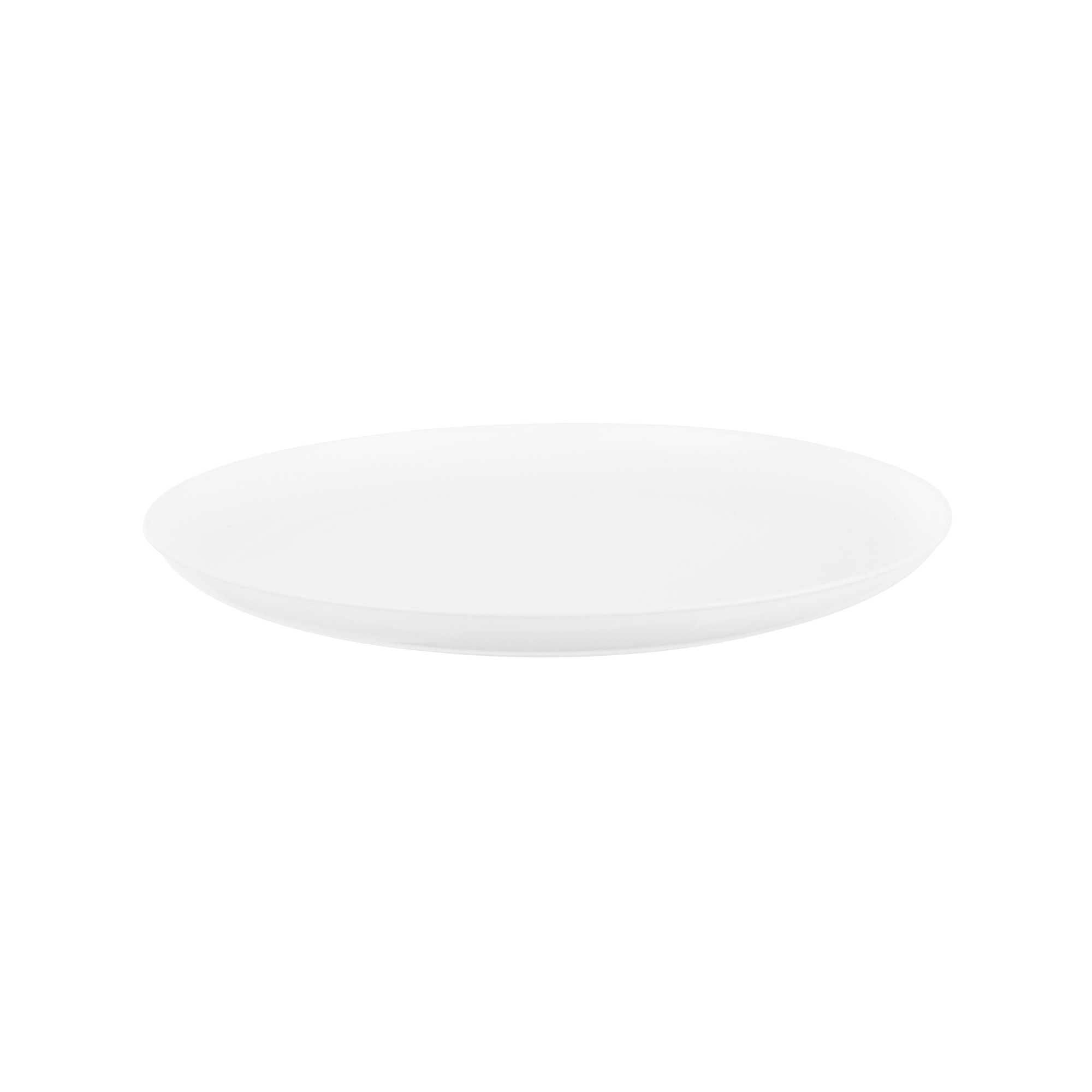 Maxi Serve Round White Plastic Elegant Plate - 9" x 9" x 1/2" - 100 count box