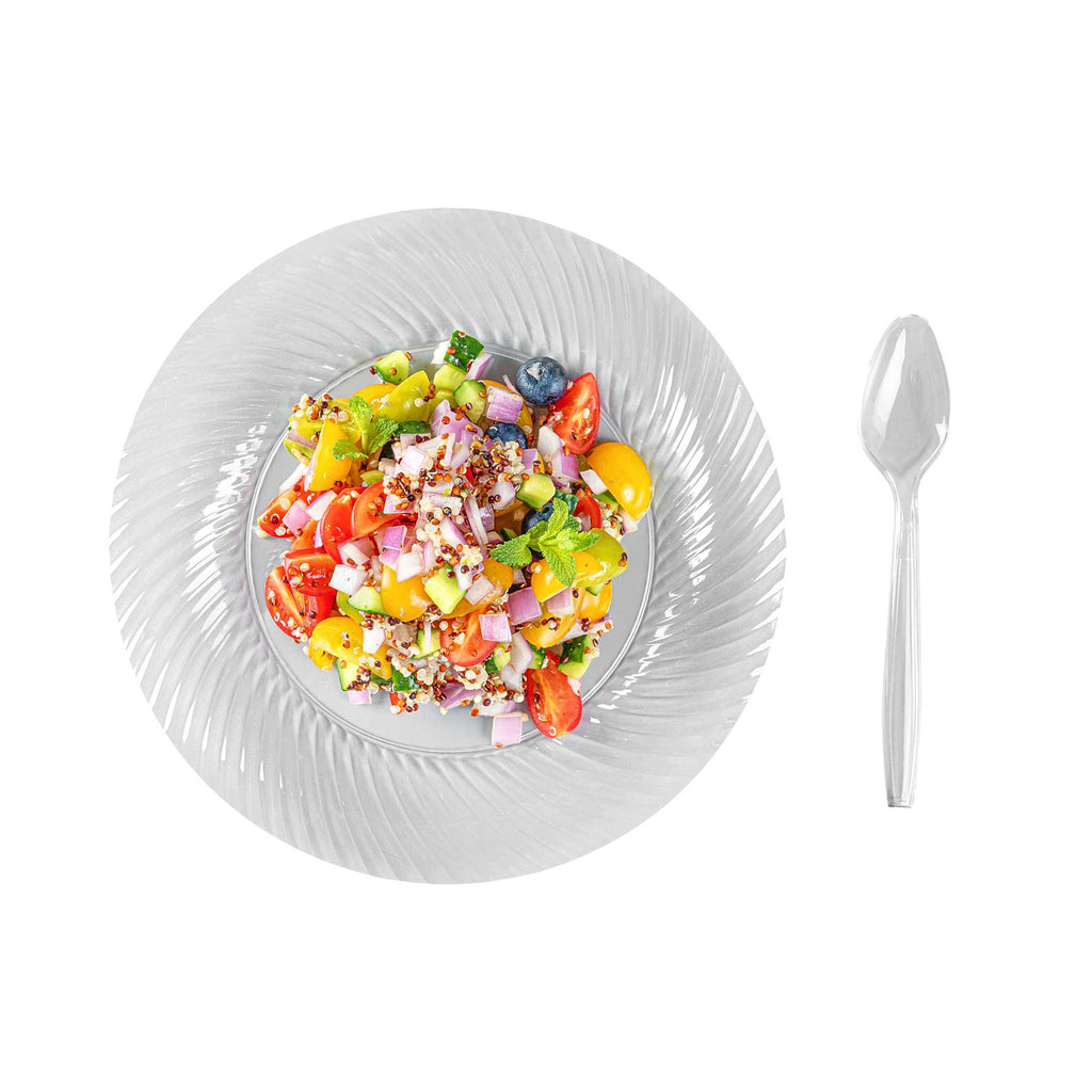 Chef 101 Clear Plastic Spoon - 6 1/2" x 1 1/4" x 1/2" - 250 count box