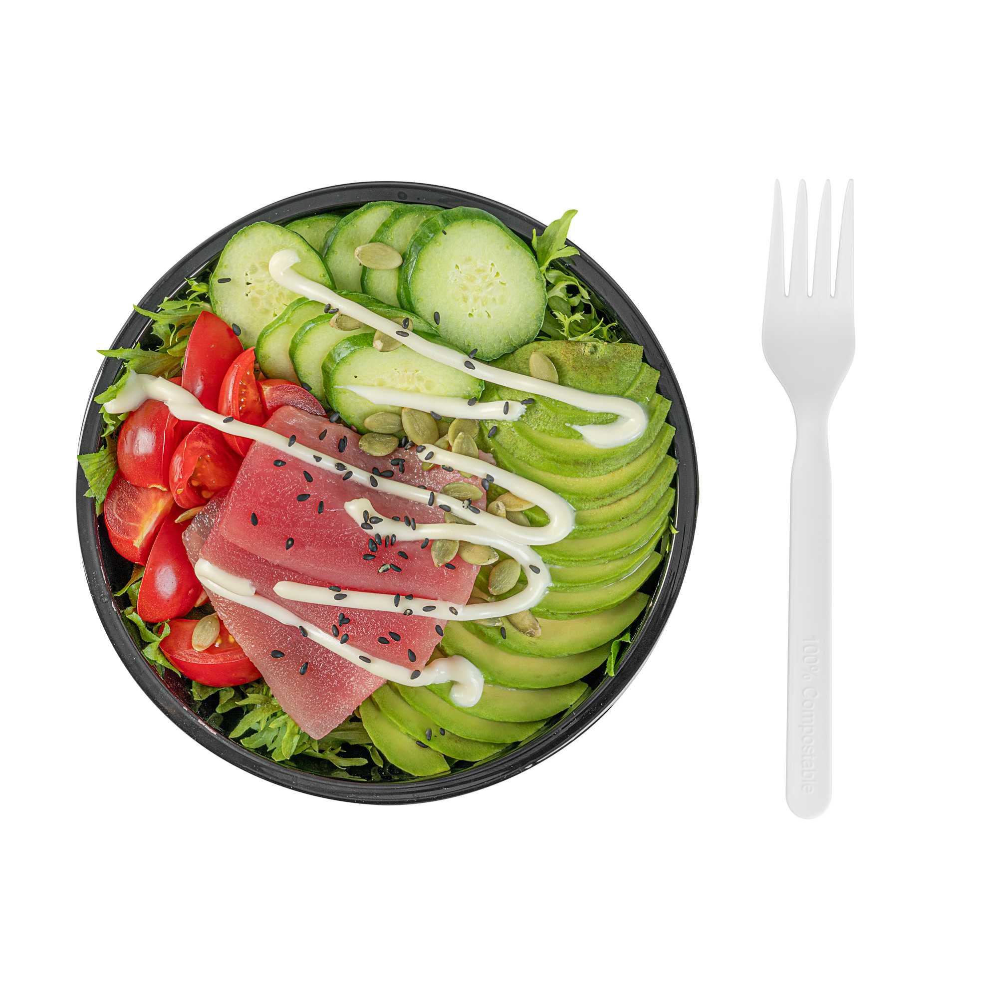 Basic Nature White PLA Plastic Fork - Compostable - 6 1/2" - 250 count box