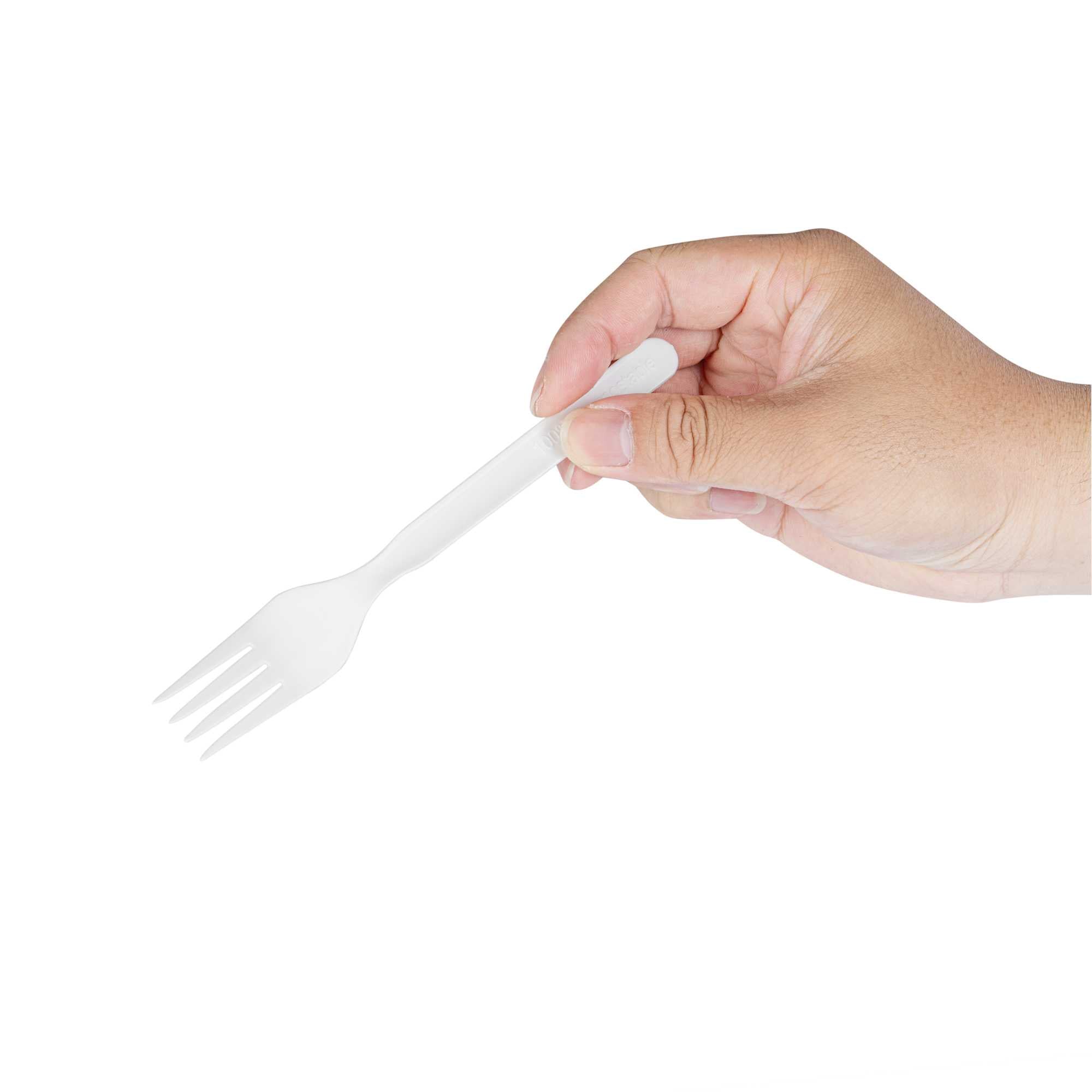 Basic Nature White PLA Plastic Fork - Compostable - 6 1/2" - 250 count box