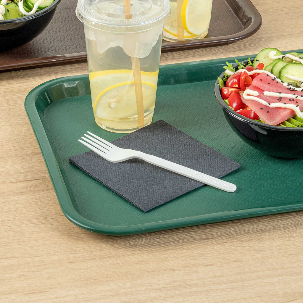 Basic Nature White PLA Plastic Fork - Compostable - 6 1/2" - 250 count box