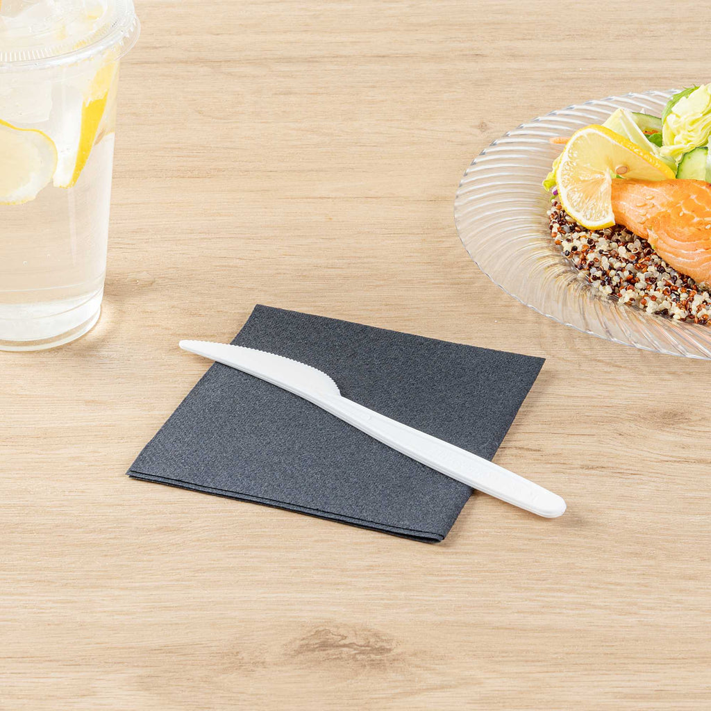 Basic Nature White PLA Plastic Knife - Compostable - 7" - 250 count box