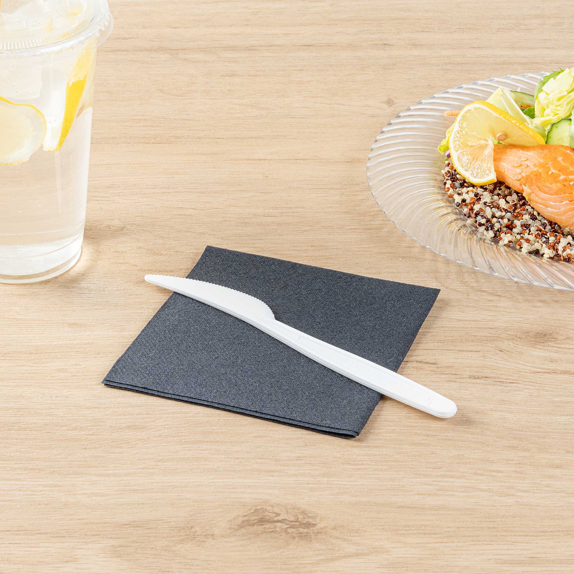 Basic Nature White PLA Plastic Knife - Compostable - 7" - 250 count box