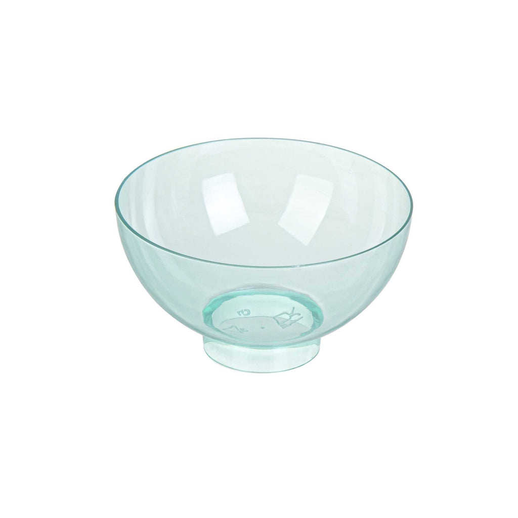 Mini Serve 2 oz Round Seagreen Plastic Coppa Bowl - 2 1/2" x 2 1/2" x 1" - 100 count box