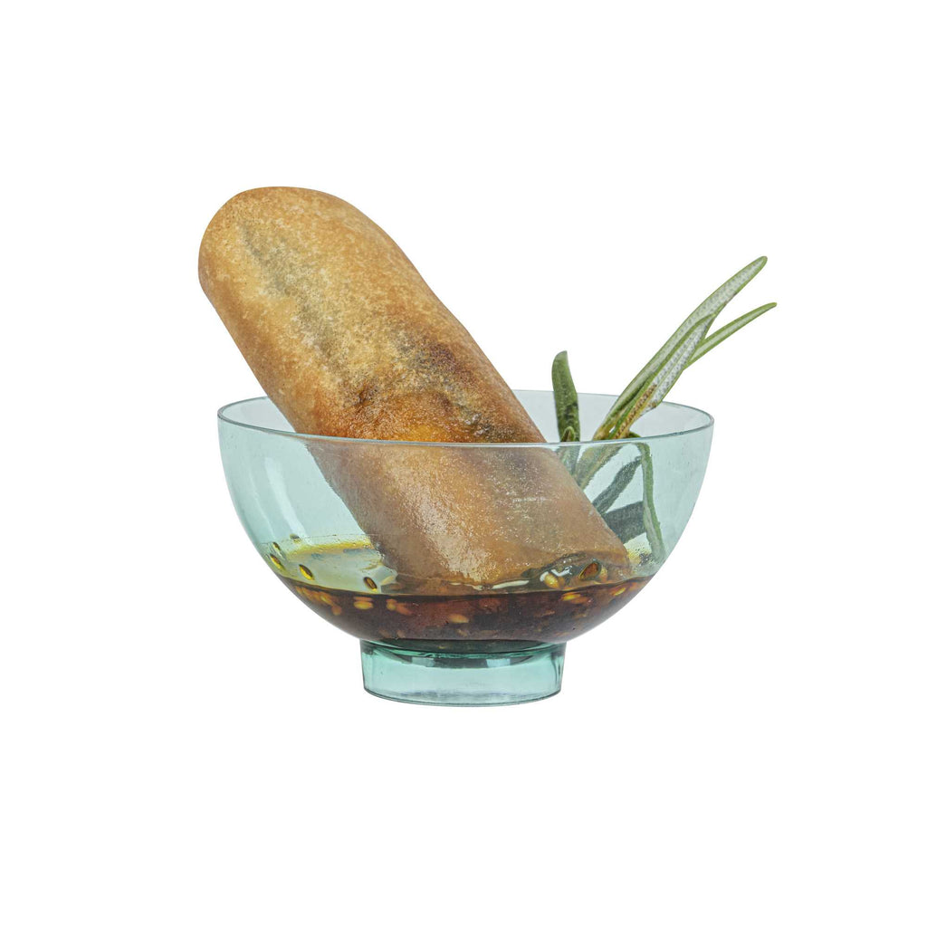 Mini Serve 2 oz Round Seagreen Plastic Coppa Bowl - 2 1/2" x 2 1/2" x 1" - 100 count box