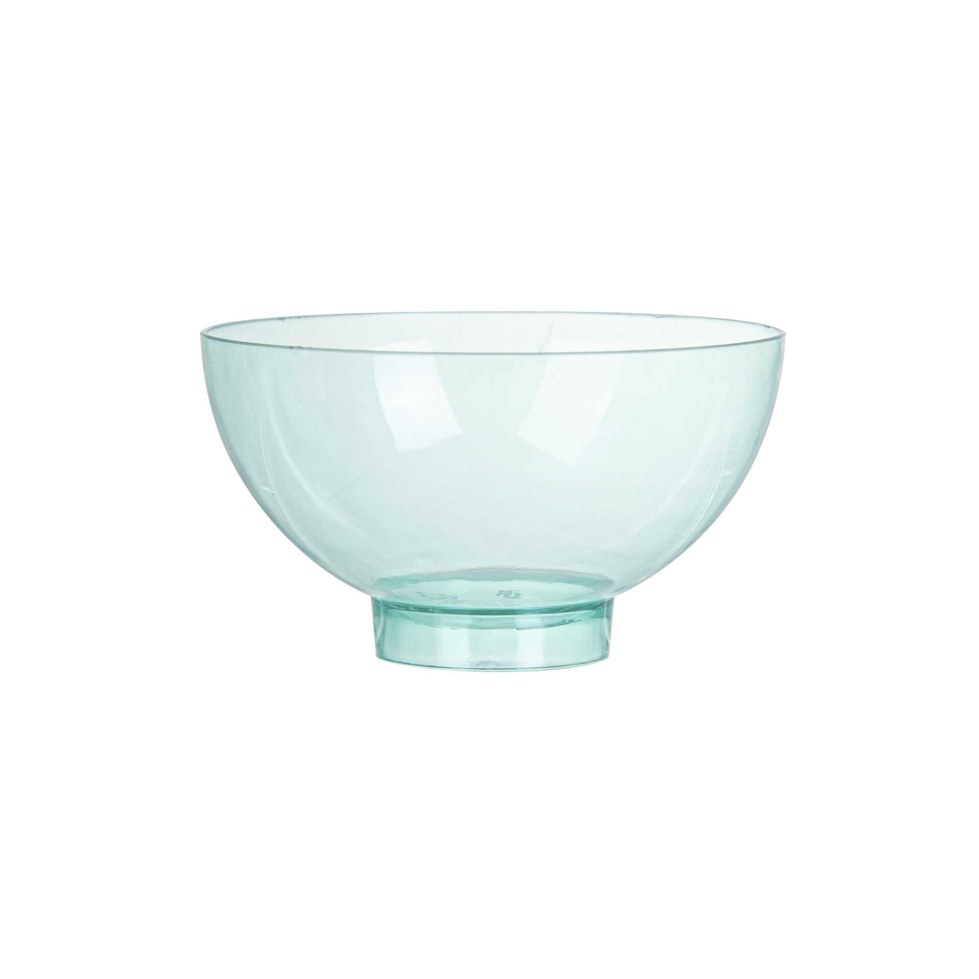 Mini Serve 2 oz Round Seagreen Plastic Coppa Bowl - 2 1/2" x 2 1/2" x 1" - 100 count box