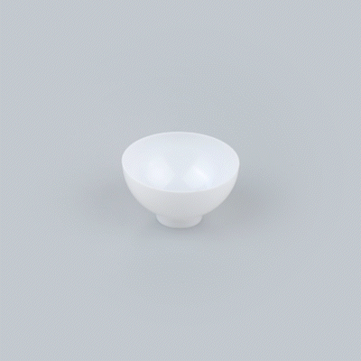 Mini Serve 2 oz Round White Plastic Coppa Bowl - 2 1/2" x 2 1/2" x 1" - 100 count box