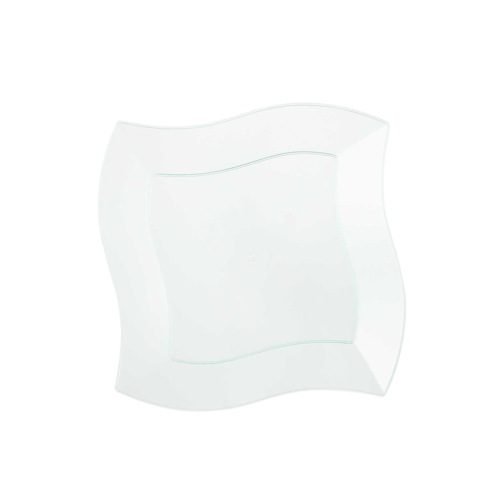 Square Seagreen Plastic Large Aqua Plate - 9" x 9" x 1/2" - 100 count box
