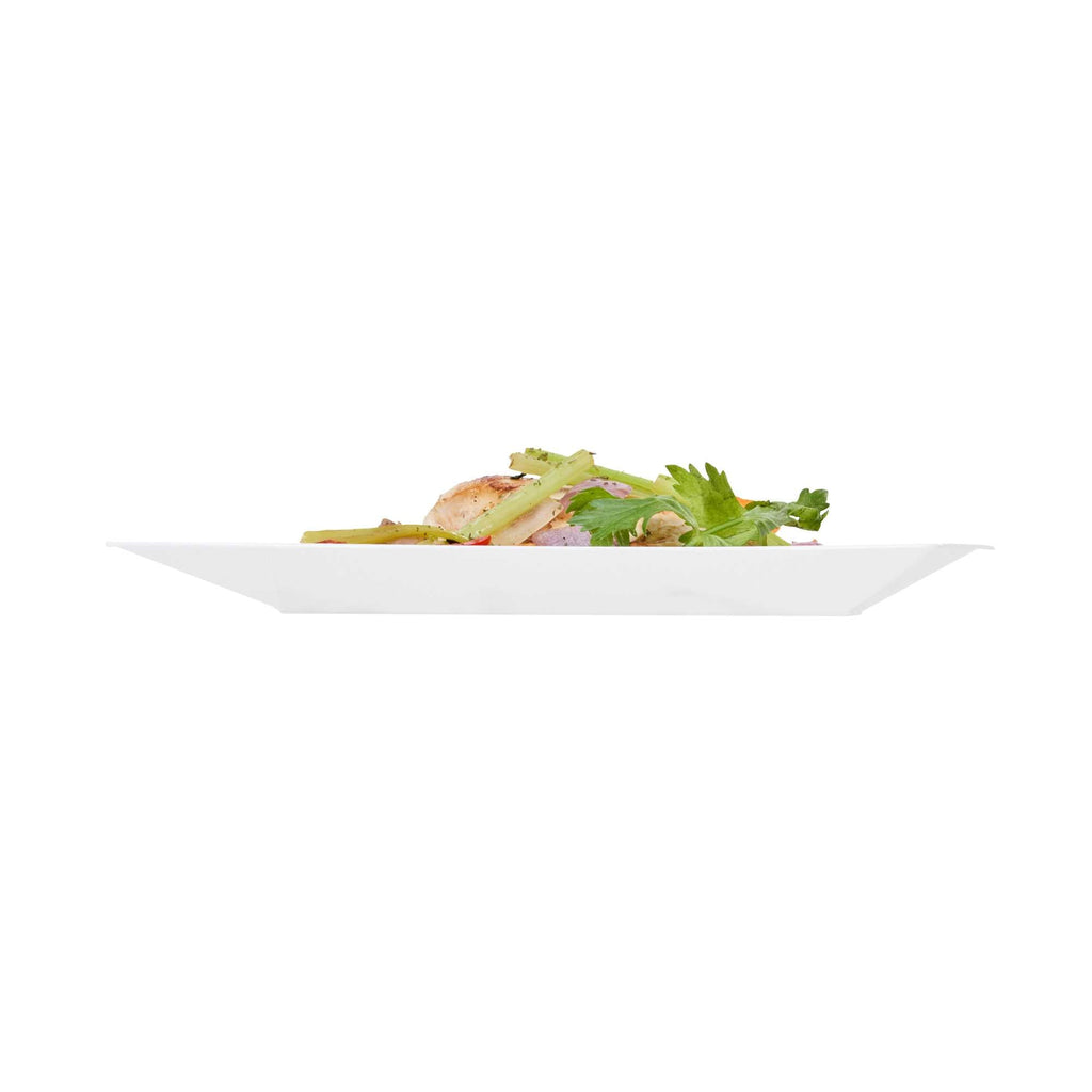 Maxi Serve Square White Plastic Large Aqua Plate - 9" x 9" x 1/2" - 100 count box