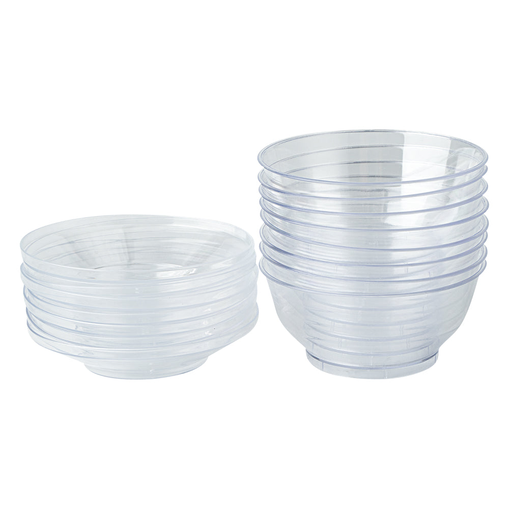 Mini Serve 4 oz Round Clear Plastic Medium Deli Cup - with Lid - 3 1/4" x 3 1/4" x 2" - 100 count box