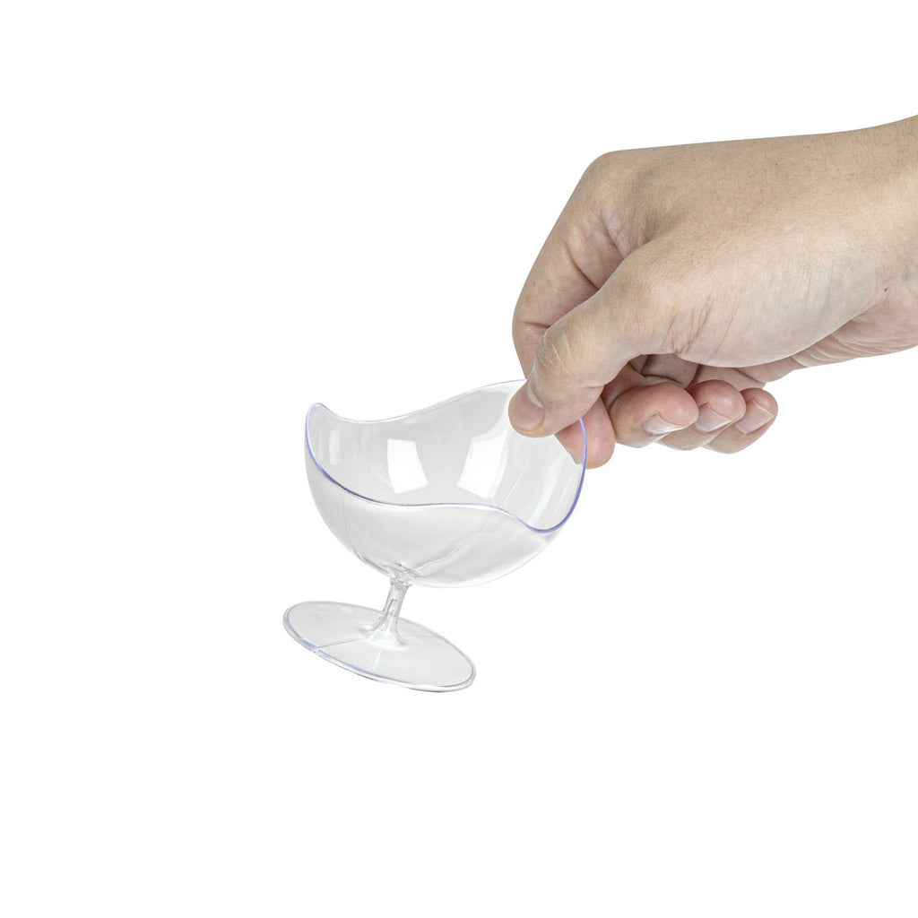 Mini Serve 2 oz Round Clear Plastic Ball Chair - 2 3/4" x 2 3/4" x 2 3/4" - 100 count box