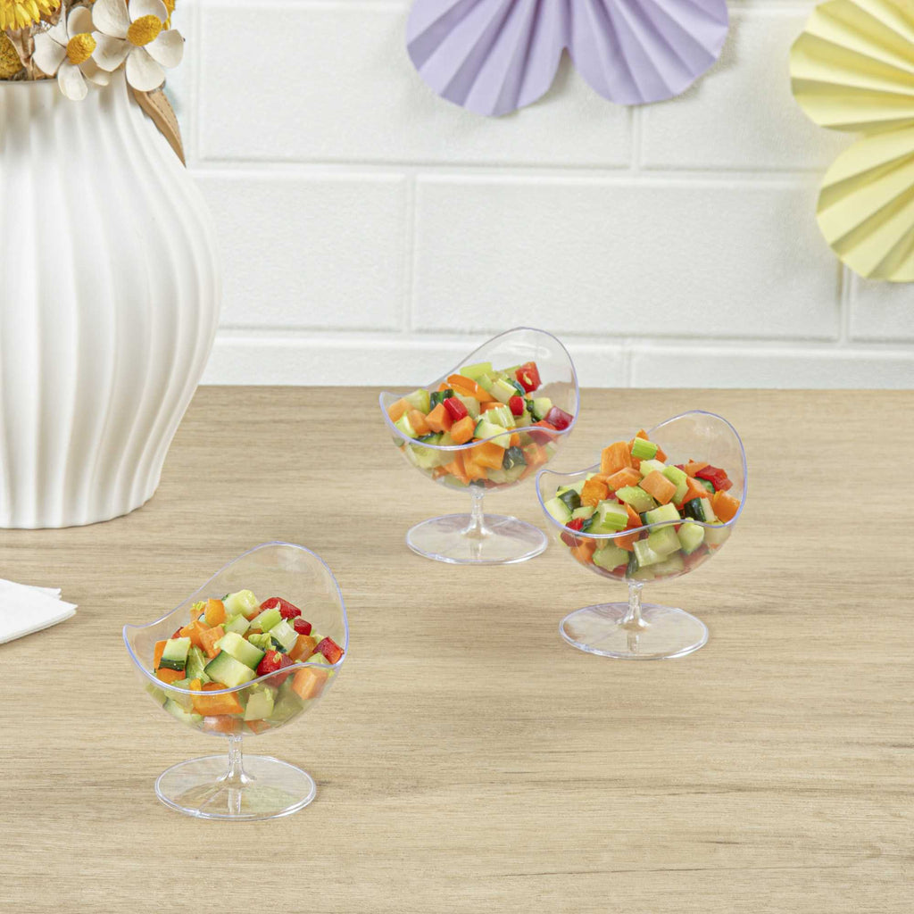 Mini Serve 2 oz Round Clear Plastic Ball Chair - 2 3/4" x 2 3/4" x 2 3/4" - 100 count box