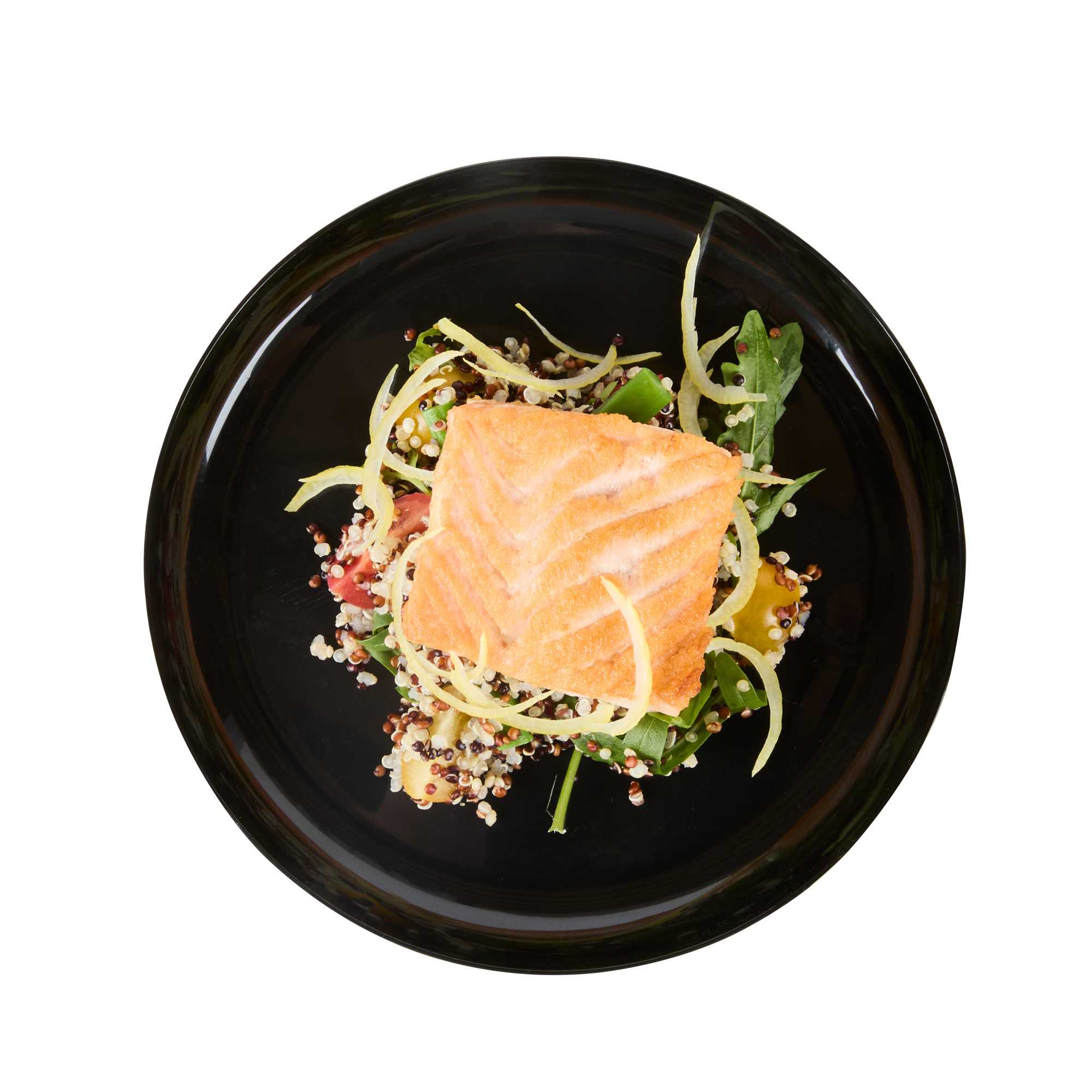Maxi Serve Round Black Plastic Medium Elegant Plate - 7" x 7" - 100 count box