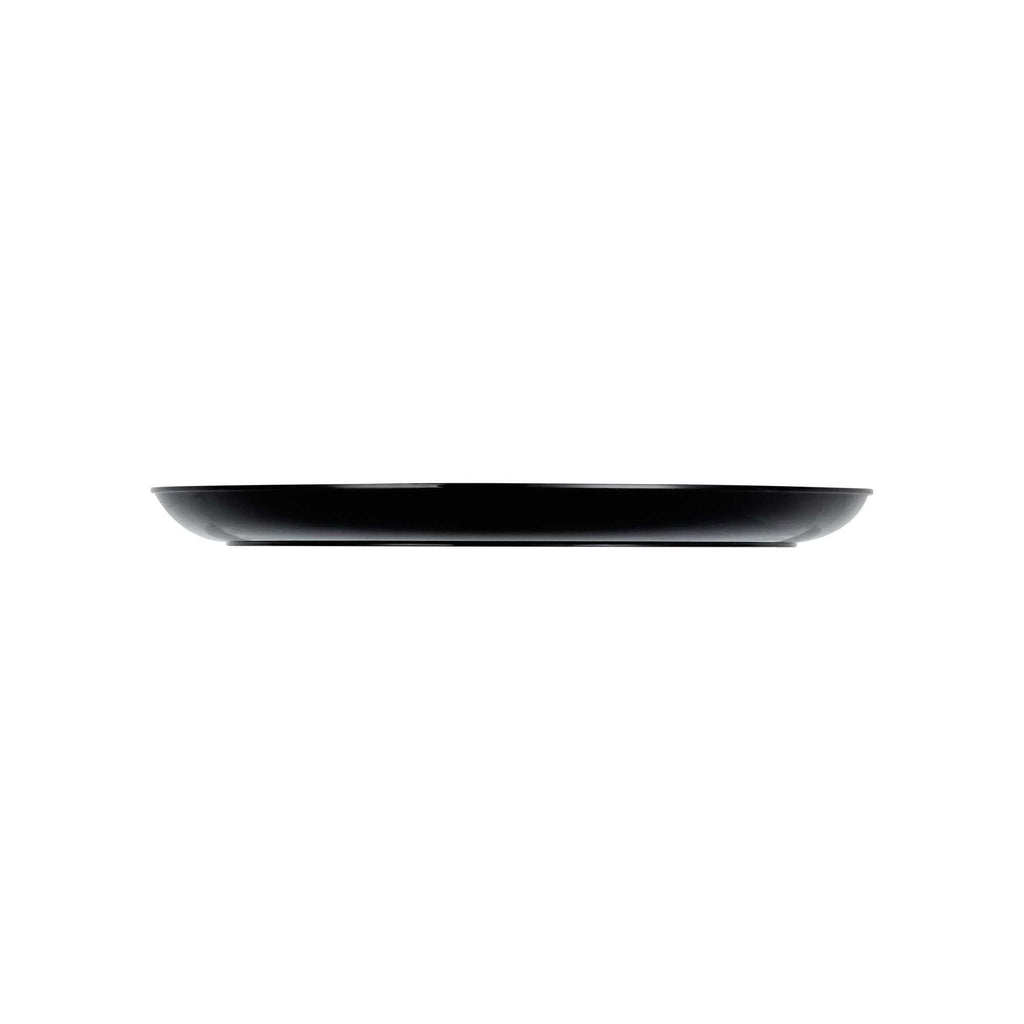 Maxi Serve Round Black Plastic Medium Elegant Plate - 7" x 7" - 100 count box