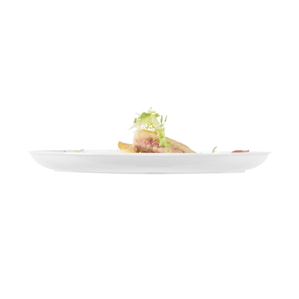 Maxi Serve Round White Plastic Medium Elegant Plate - 7" x 7" - 100 count box