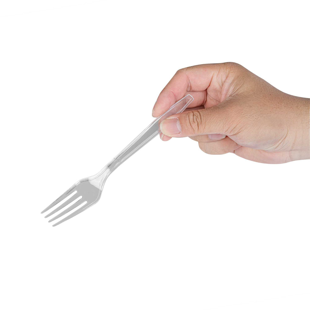 Moderna Clear Plastic Fork - 7 1/4" - 250 count box