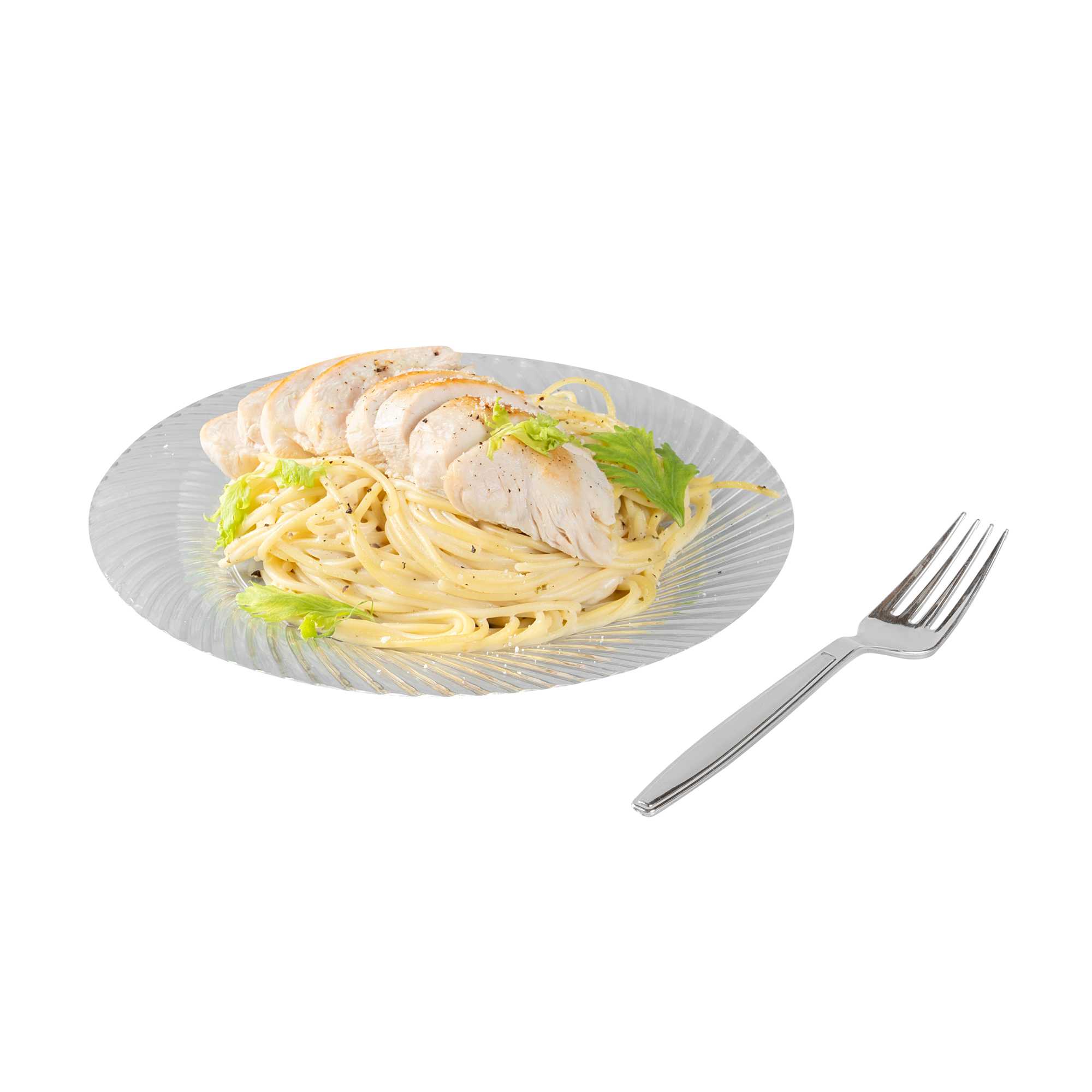 Moderna Silver Plastic Fork - 7 1/4" - 250 count box