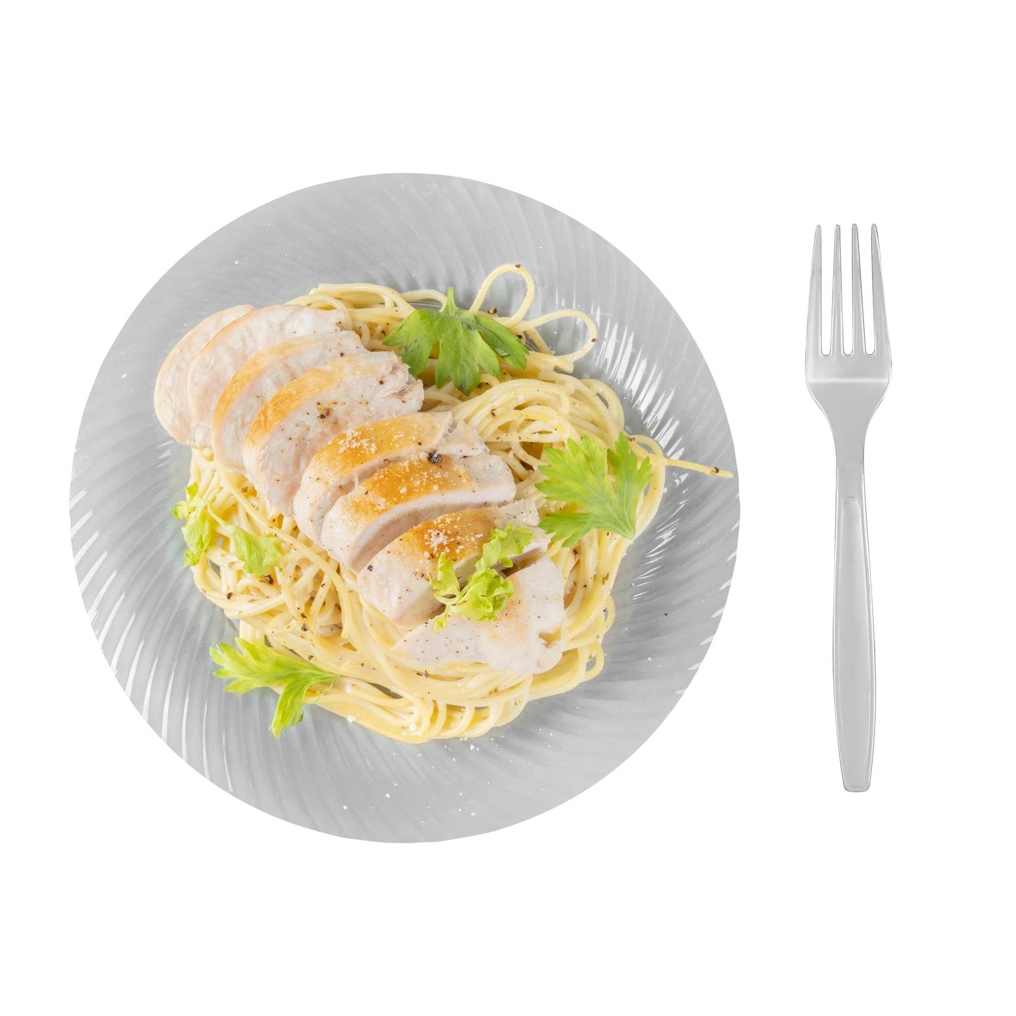 Moderna Silver Plastic Fork - 7 1/4" - 250 count box