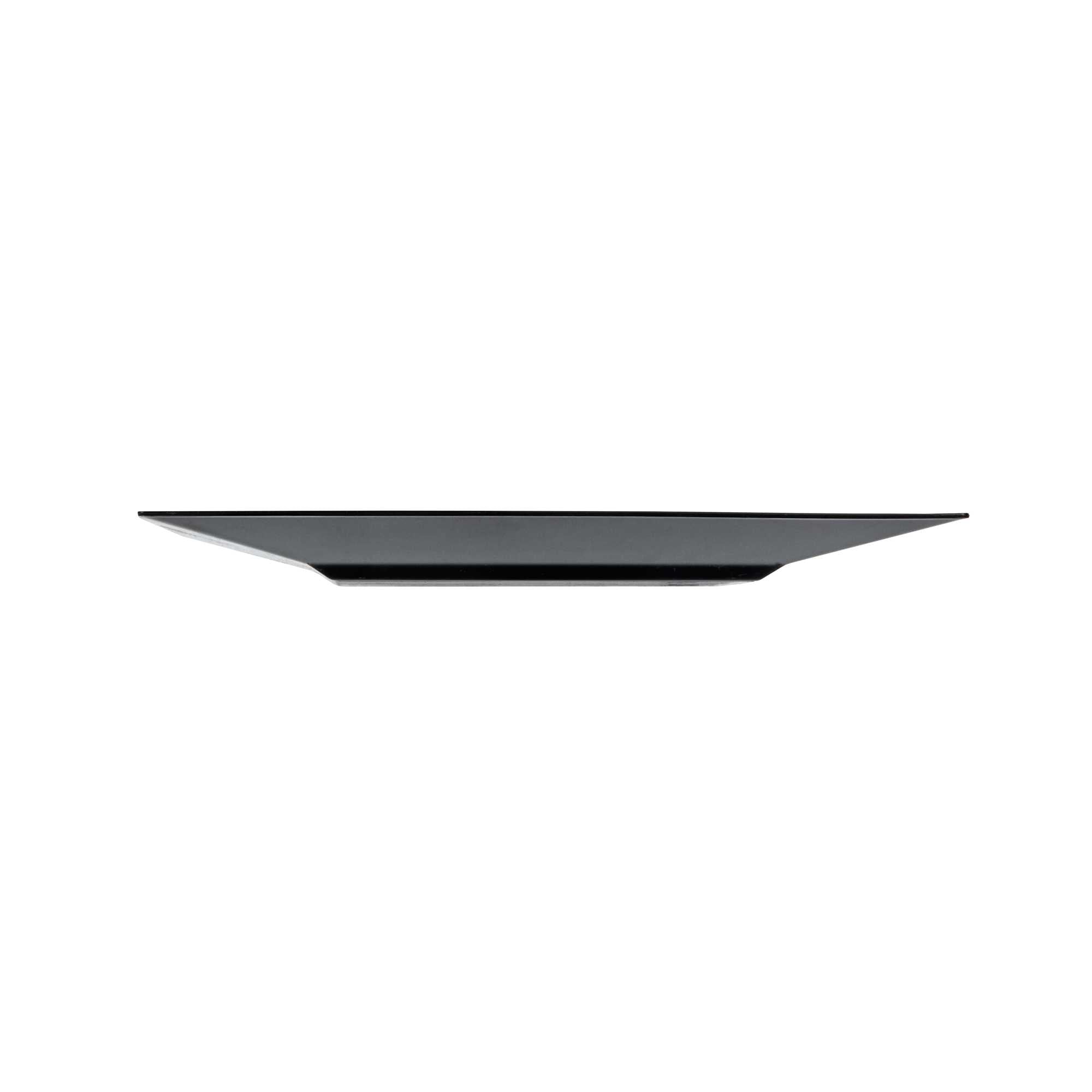 Maxi Serve Square Black Plastic Medium Plate - 8 1/4" x 8 1/4" x 1/2" - 100 count box