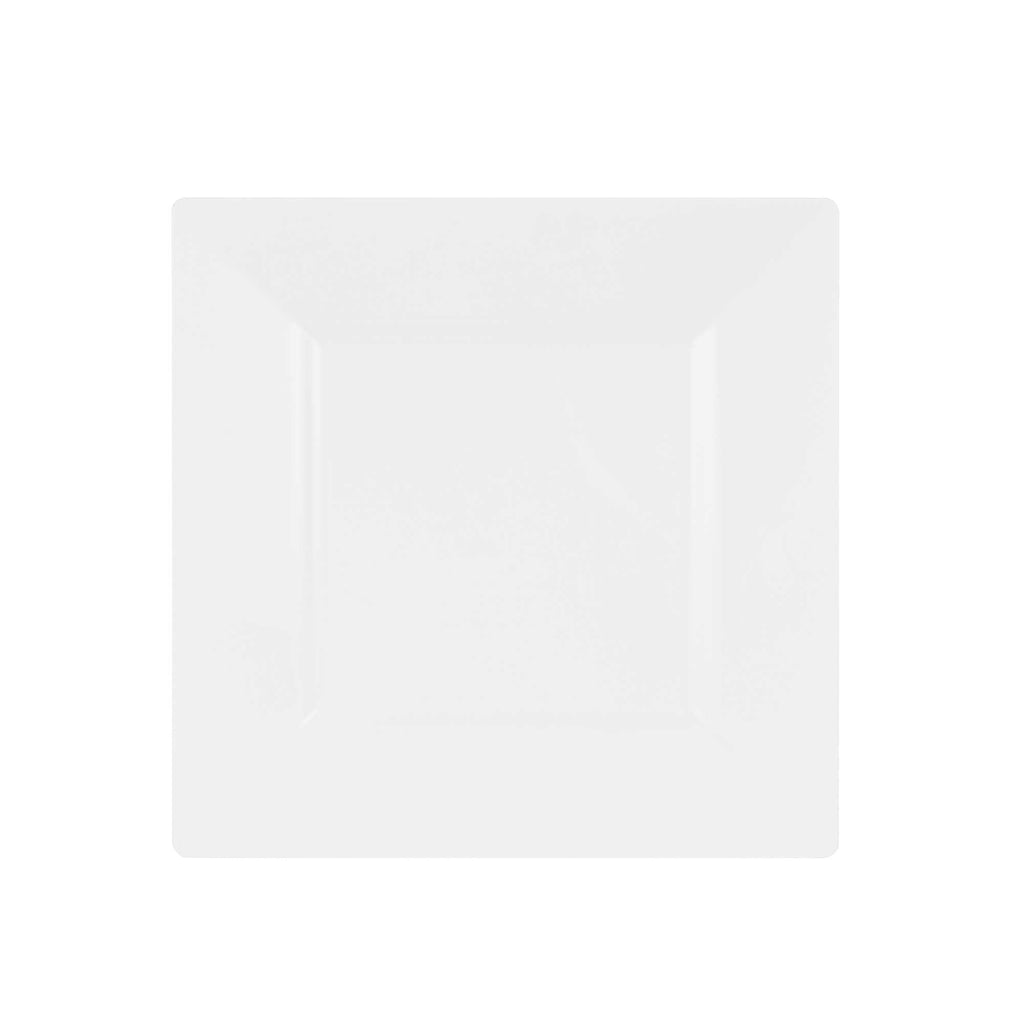 Maxi Serve Square White Plastic Dinner Plate - 10 3/4" x 10 3/4" x 1/2" - 100 count box