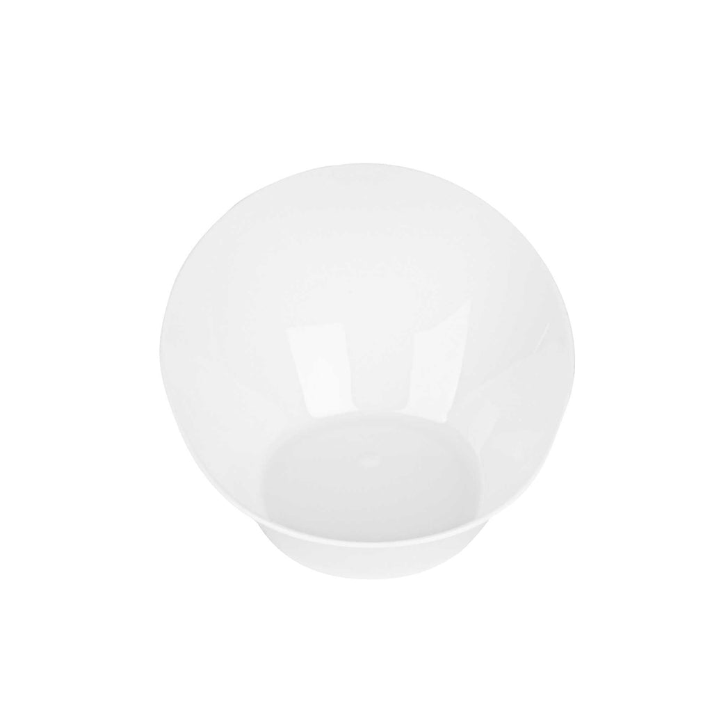 Mini Serve Oval White Plastic Ellipse Dish - 4" x 3" x 1 1/4" - 100 count box