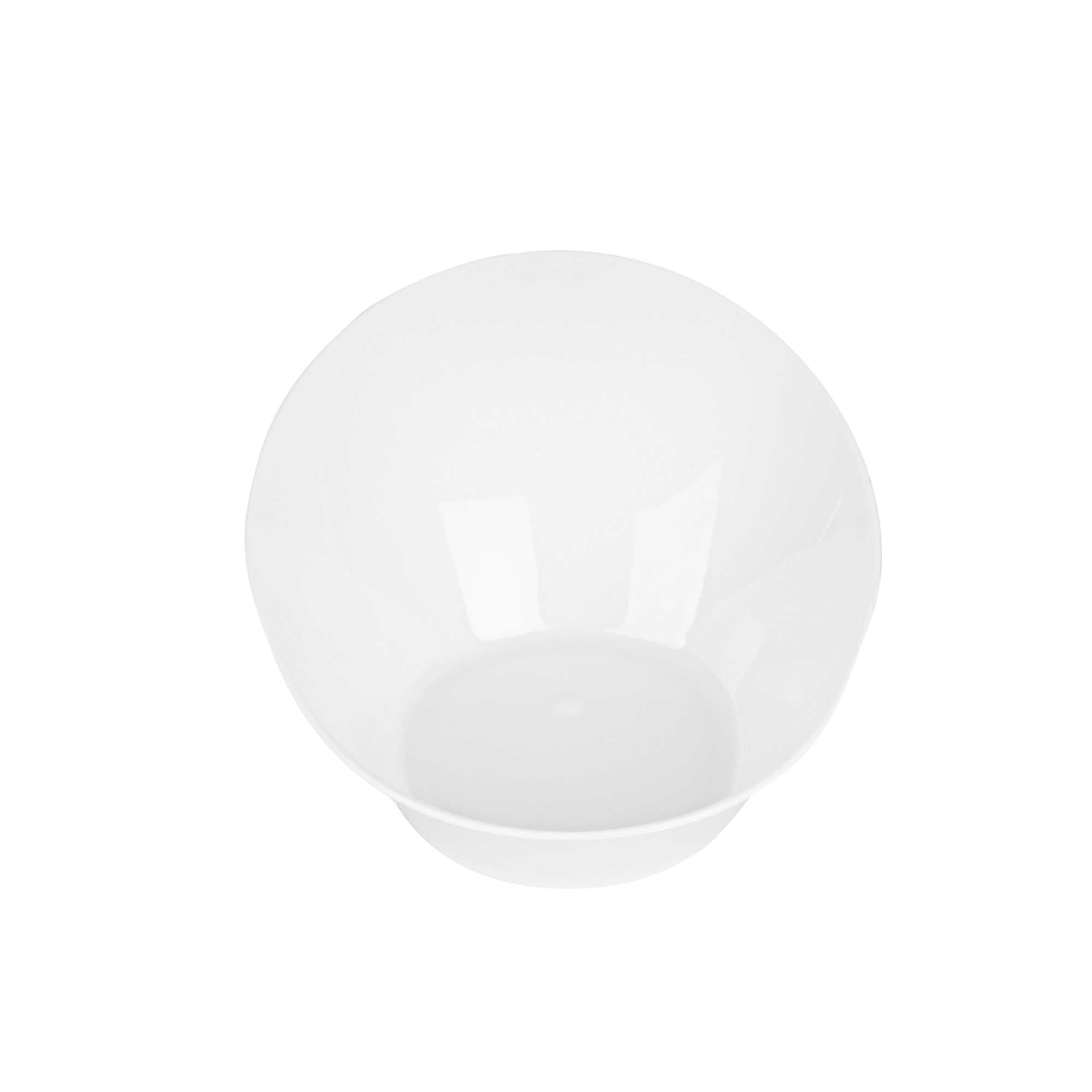 Mini Serve Oval White Plastic Ellipse Dish - 4" x 3" x 1 1/4" - 100 count box
