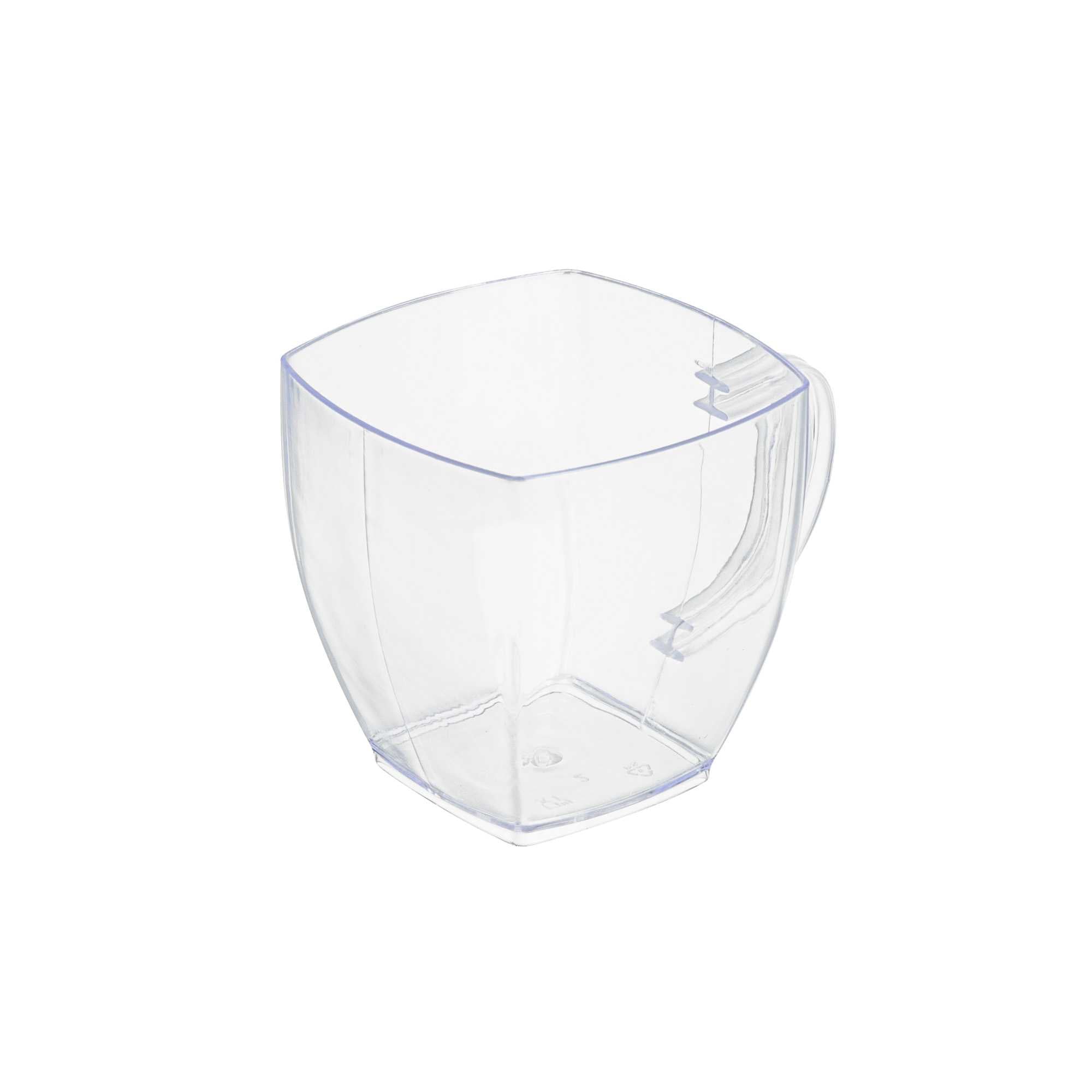 Restpresso 2 oz Square Clear Plastic Mini Cafe Cup - 2" x 2" x 2" - 100 count box