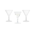 Bev Tek 2 oz Round Clear Plastic Mini Martini Glass - 2 1/2" x 2 1/2" x 3 3/4" - 100 count box