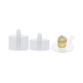Pastry Tek Round Clear Plastic Pastry Pallet - 3" x 3" x 1" - 100 count box