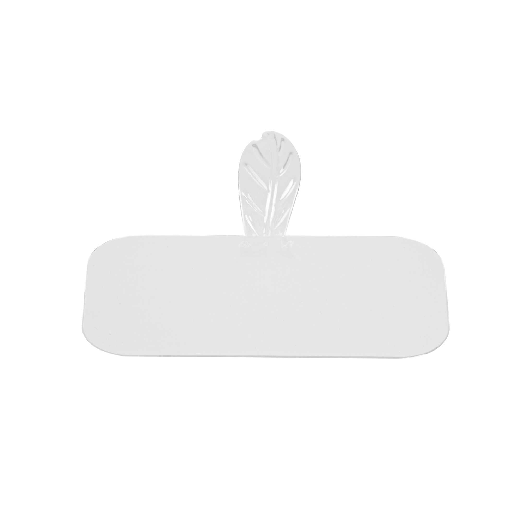Pastry Tek Rectangle Clear Plastic Pastry Pallet - 4" x 2 1/4" x 1" - 100 count box