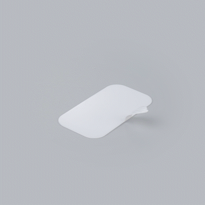 Pastry Tek Rectangle White Plastic Pastry Pallet - 4" x 2 1/4" x 1" - 100 count box