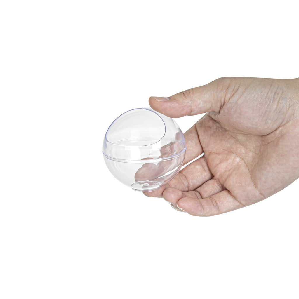 Mini Serve 3 oz Round Clear Plastic Balloon Bowl - 2 1/2" x 2 1/2" x 2 1/2" - 100 count box