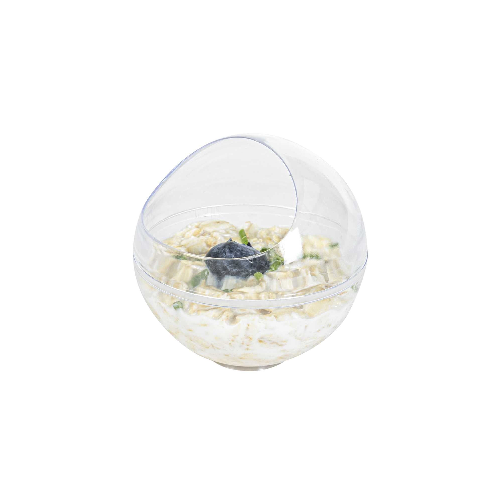 Mini Serve 3 oz Round Clear Plastic Balloon Bowl - 2 1/2" x 2 1/2" x 2 1/2" - 100 count box