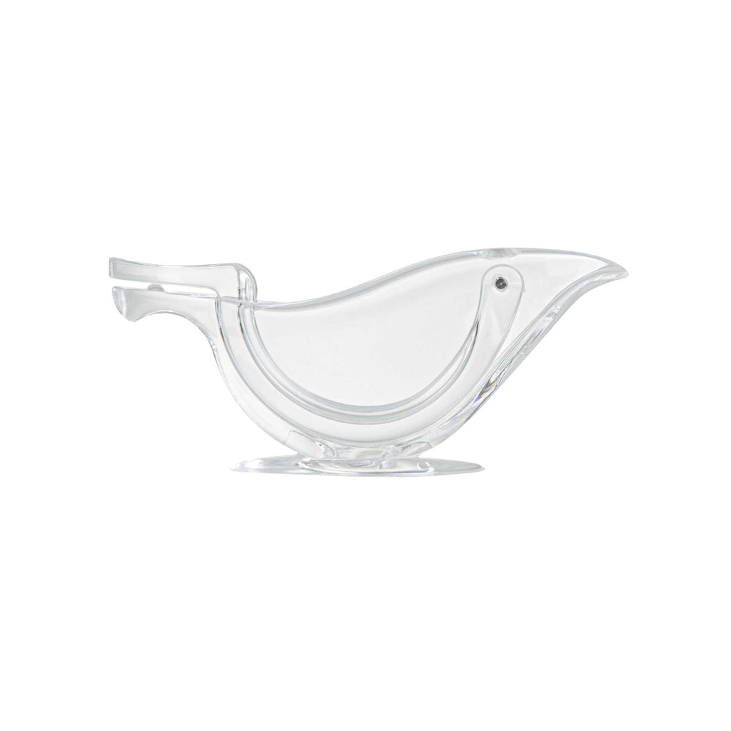 Met Lux 2 oz Clear Plastic Press Art Lemon and Lime Squeezer - 4 3/4" x 1 1/2" x 2" - 1 count box