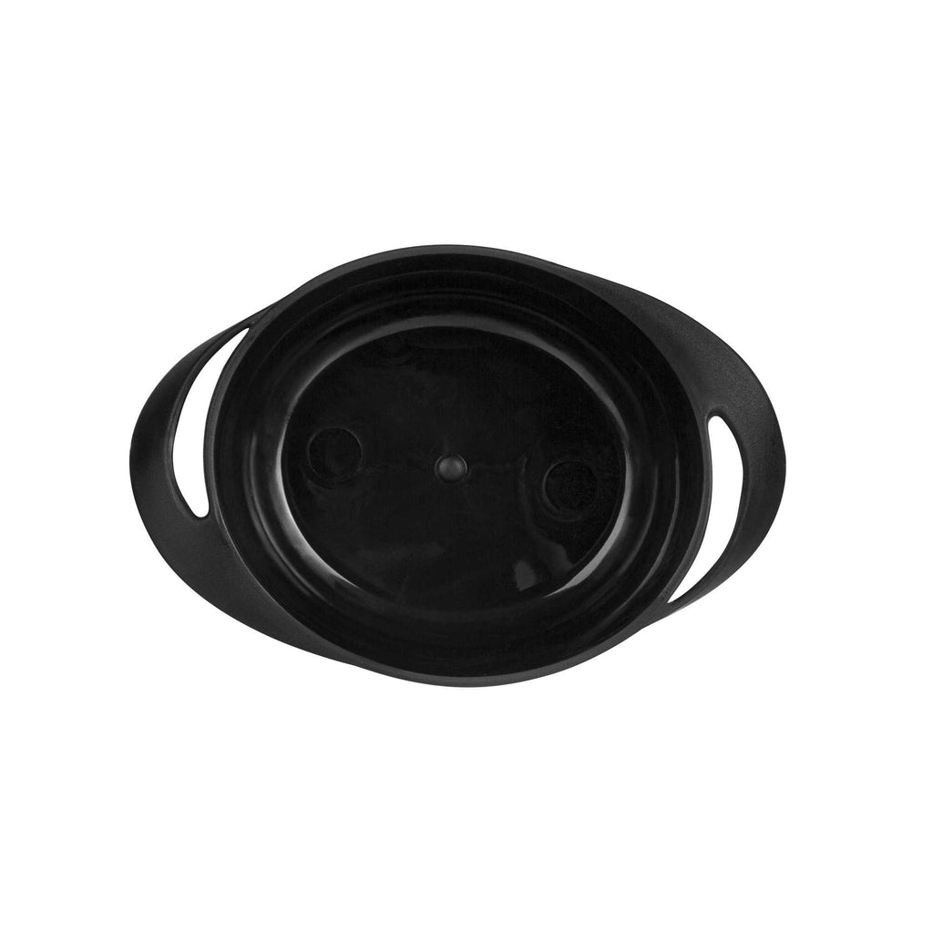 Mini Serve 3 oz Round Black Plastic Mini Infinity Pot - 3 3/4" x 2 1/2" x 1 1/4" - 100 count box