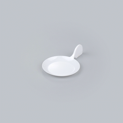 Mini Serve Fish White Plastic Tasting Plate - 3 3/4" x 2 1/2" x 1" - 100 count box