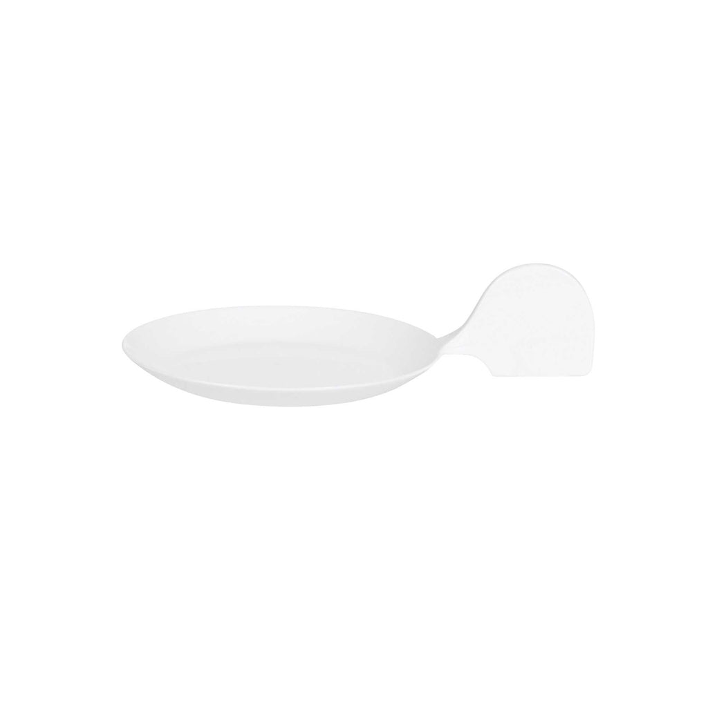 Mini Serve Fish White Plastic Tasting Plate - 3 3/4" x 2 1/2" x 1" - 100 count box