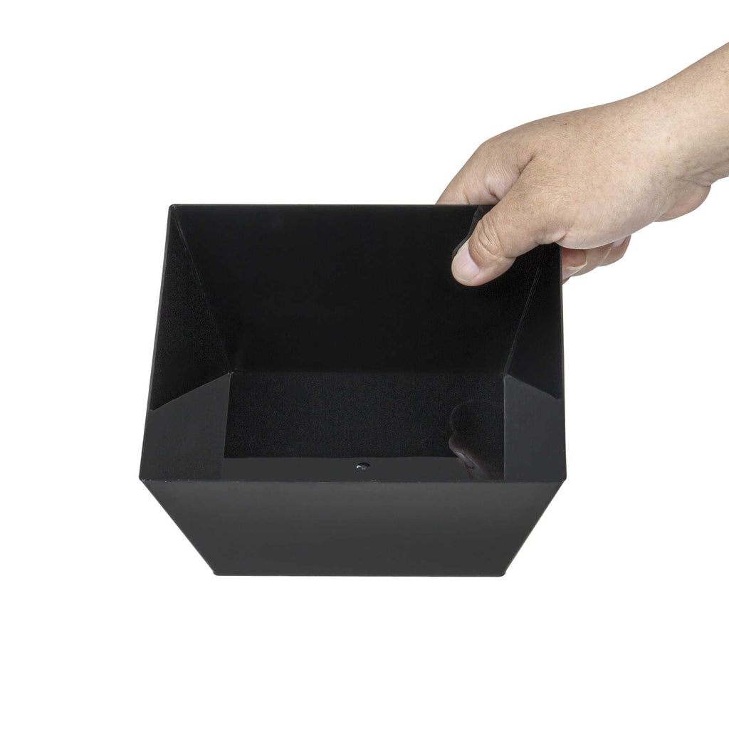 Maxi Serve 18 oz Square Black Plastic Medium Modern Bowl - 6 3/4" x 6 3/4" x 3" - 25 count box