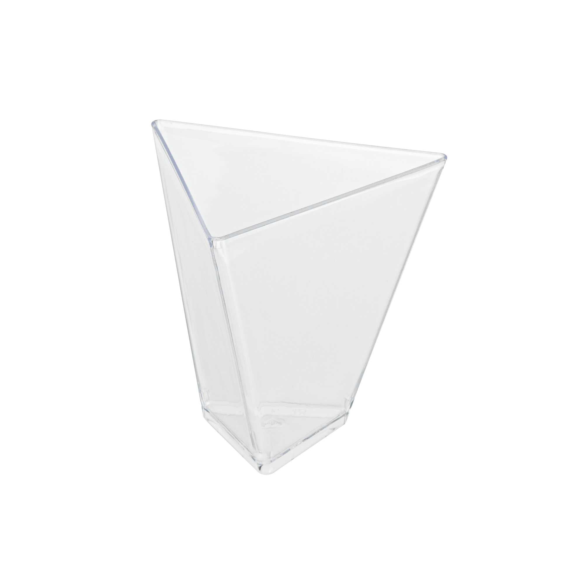 Mini Serve 4 oz Clear Plastic Torcente Dessert Cup - 3" x 2 1/2" x 2 3/4" - 100 count box