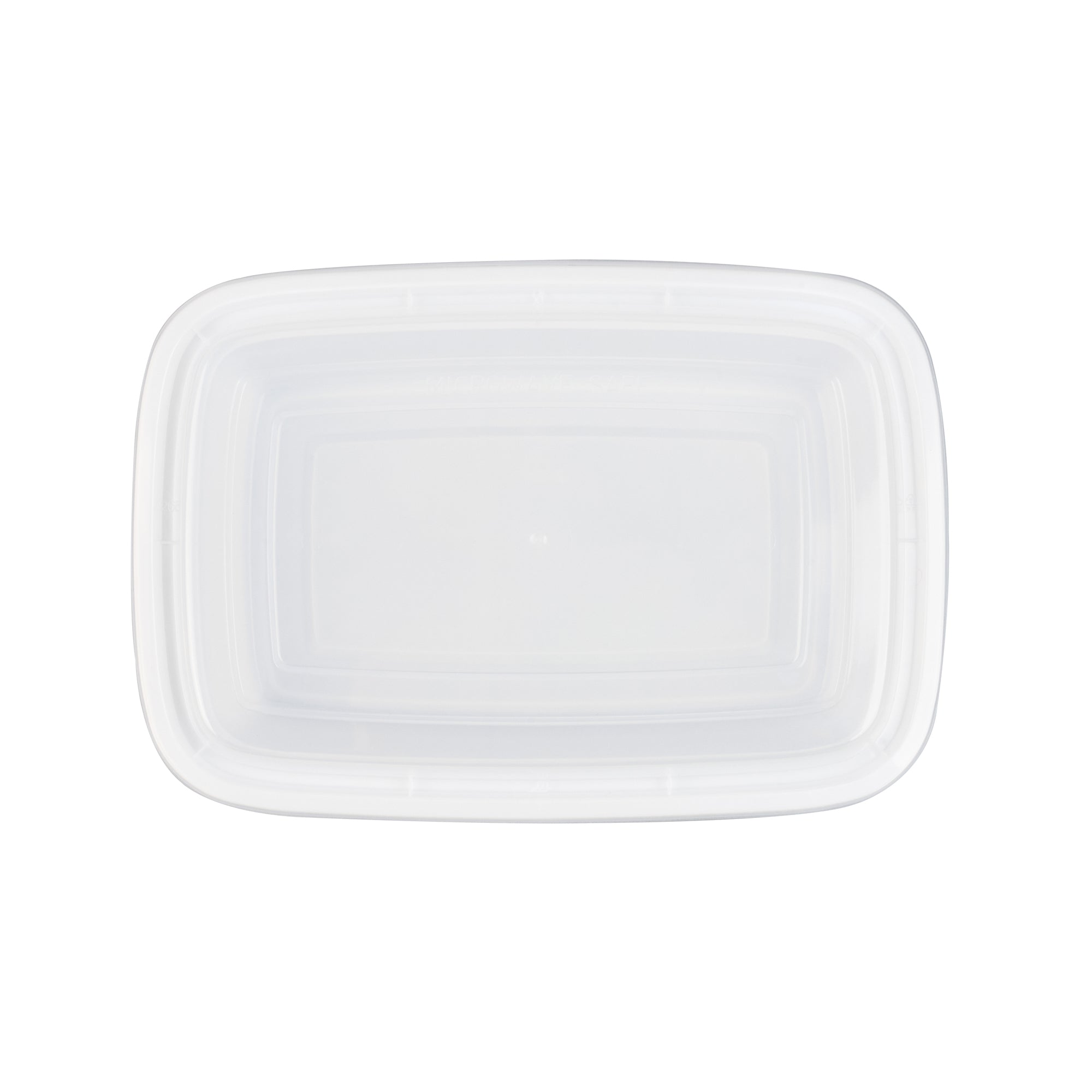 Asporto 38 oz Rectangle White Plastic To Go Box - with Clear Lid, Microwavable - 8 3/4" x 6" x 2" - 100 count box