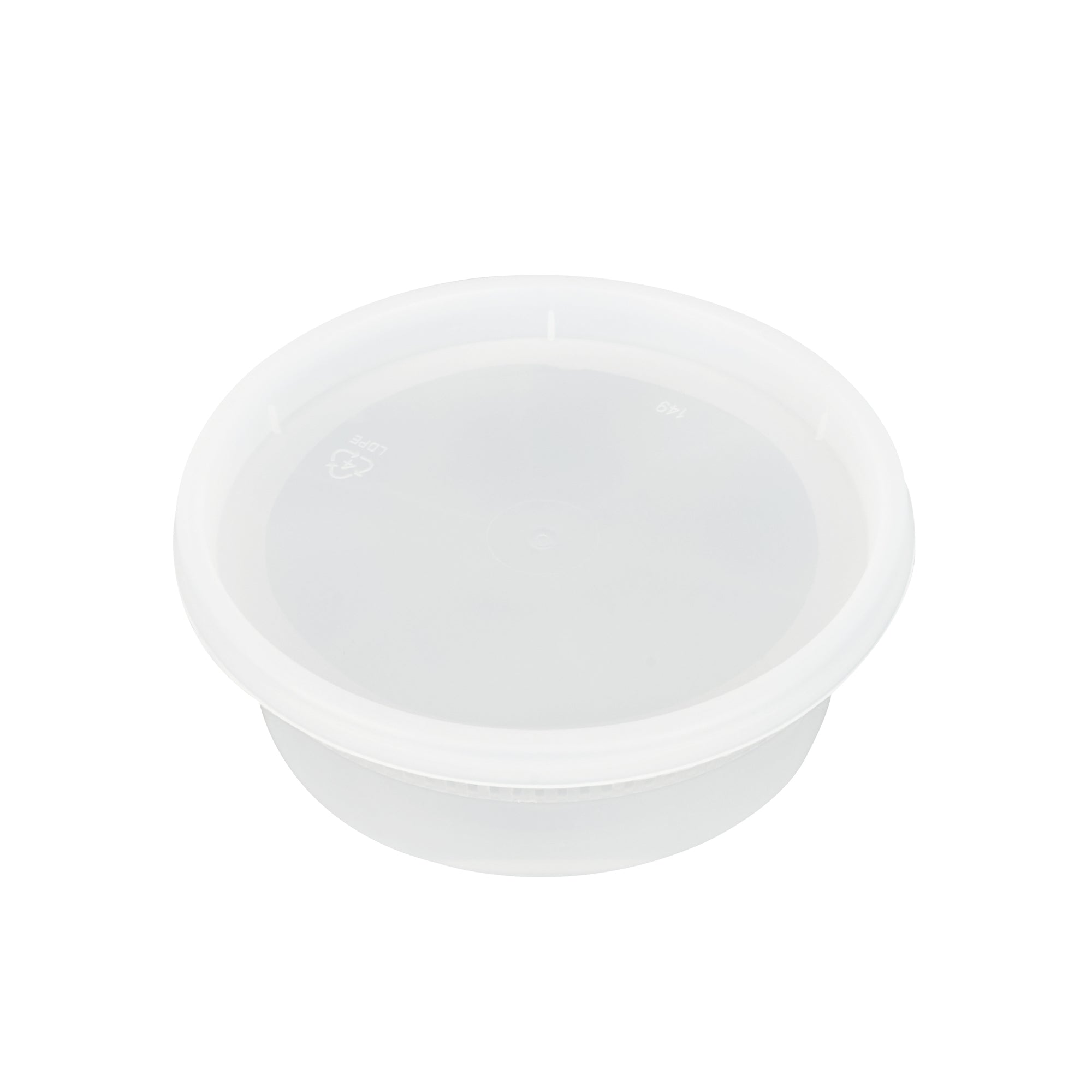 Asporto 8 oz Round Clear Plastic Soup Container - with Lid, Microwavable - 4 1/2" x 4 1/2" x 1 3/4" - 100 count box