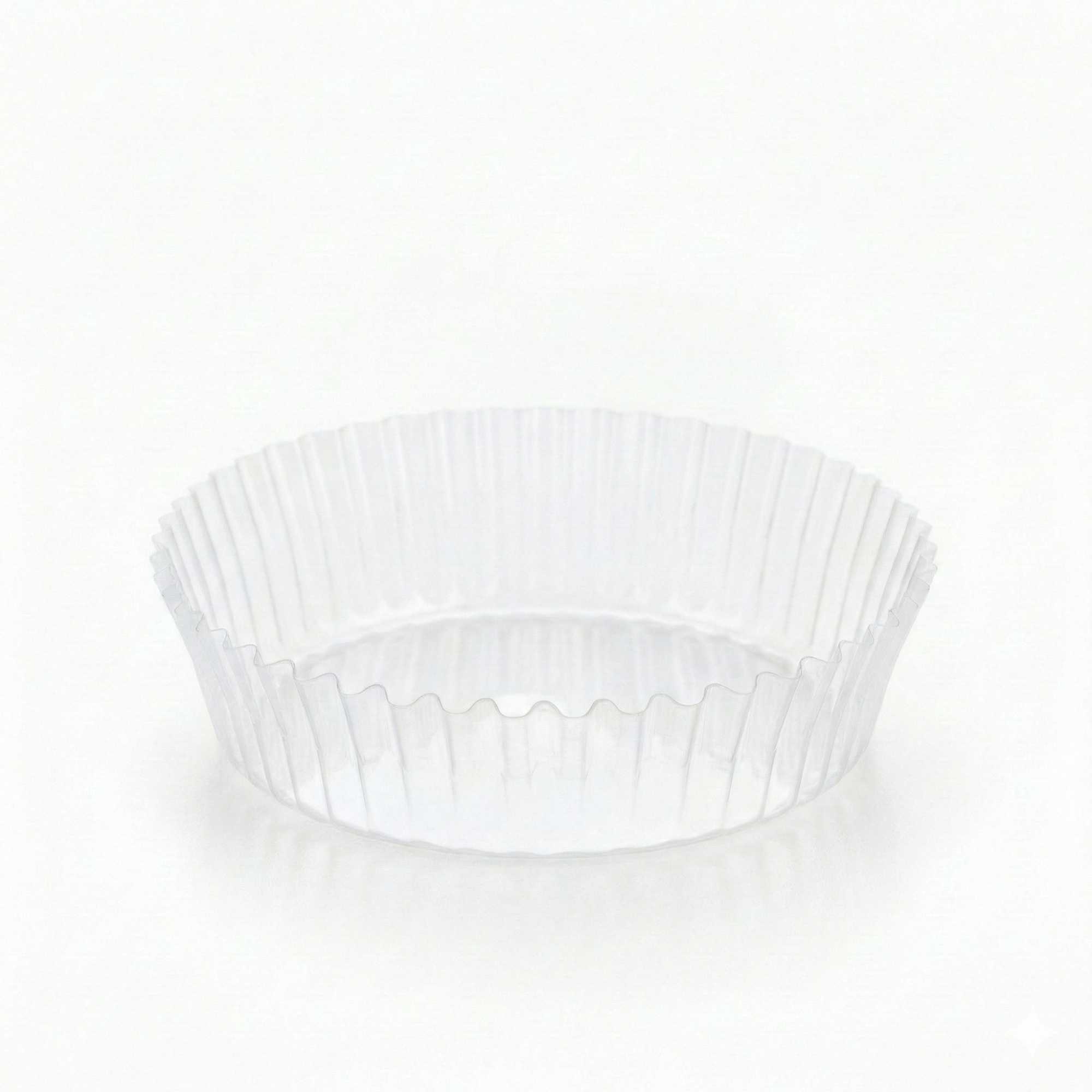 Pastry Tek Invisa-liner 2 oz Round Clear Plastic Bakery Liner - 2 1/2" x 2 1/2" x 1" - 200 count box