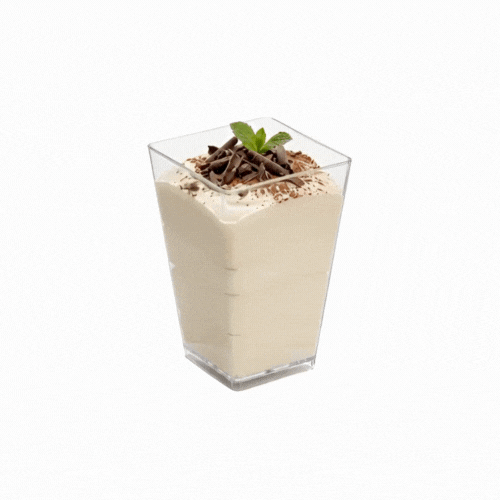 Mini Serve 4 oz Square Clear Plastic Tall Medium Kova Cup - 2" x 2" x 3" - 320 count box